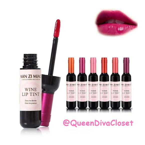 6 Wine Bottle Liquid Lipstick Set Matte & Velvet Finish Waterproof Lip Glosses - Picture 8 of 8